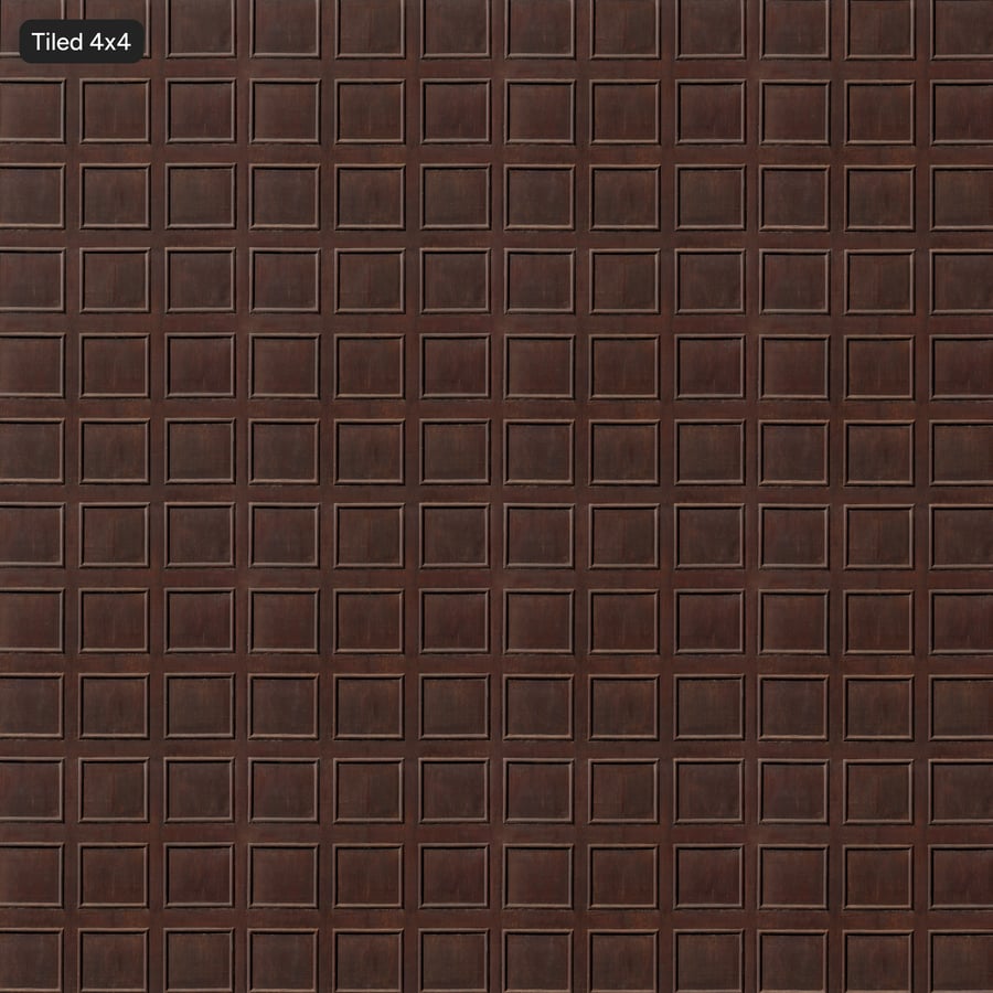 Stained Timber Panelled Door Texture, Chocolate Brown