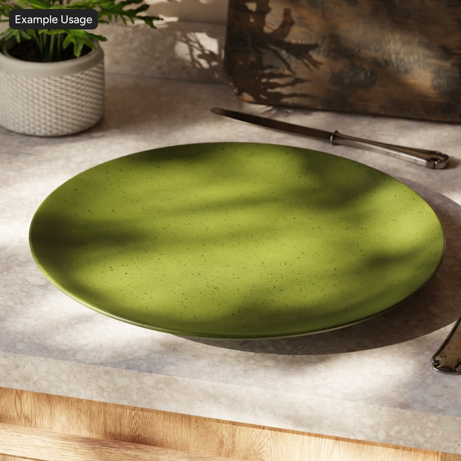 Texture de poterie en céramique émaillée tachetée d'encre, verte