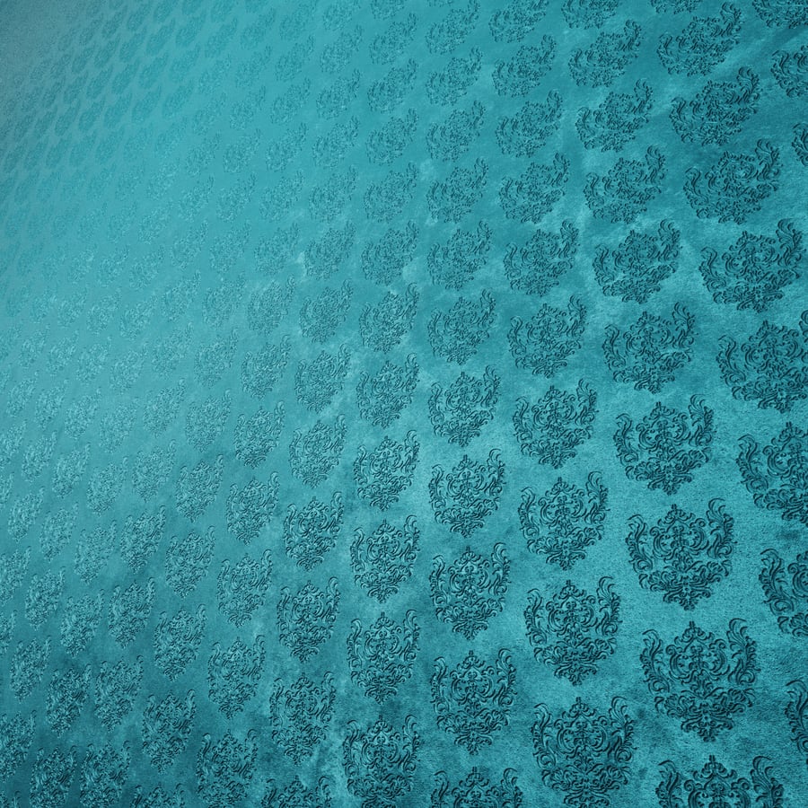 Embossed Damask Velvet Texture, Blue