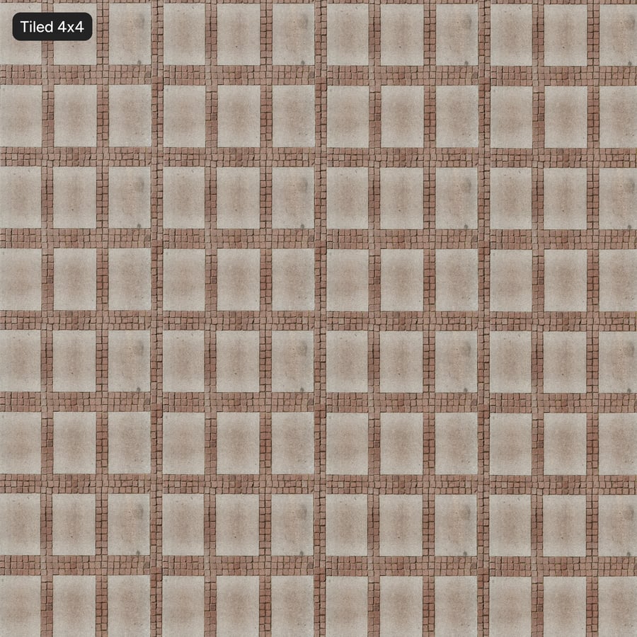 Textura de piso de telha de concreto e paralelepípedos