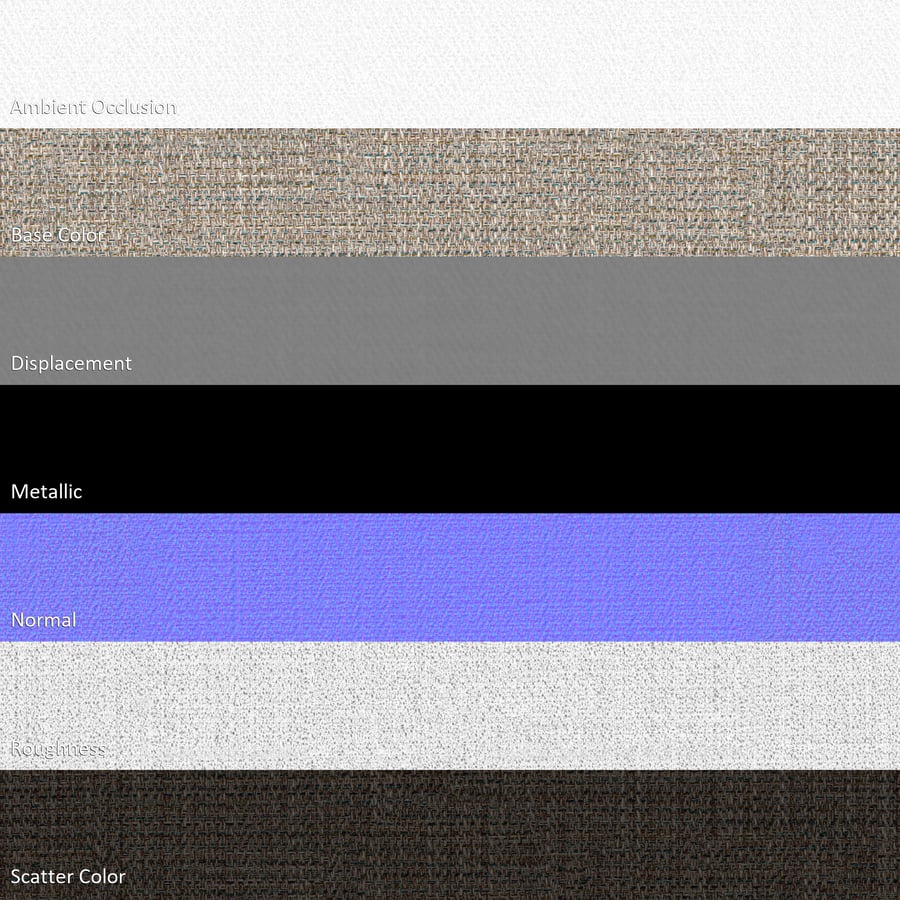 Trove Field Linen Fabric Texture, Bege