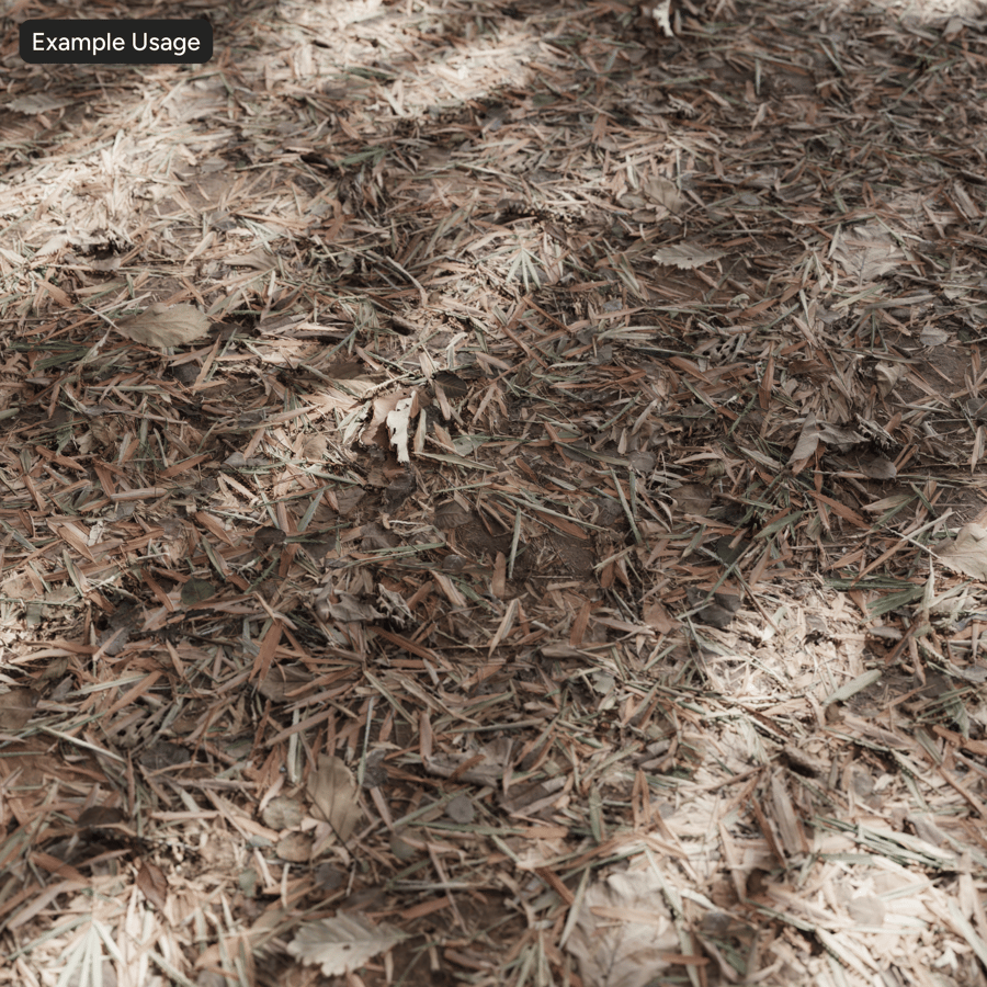 Dried Bamboo Leaf on Forest Ground Texture
