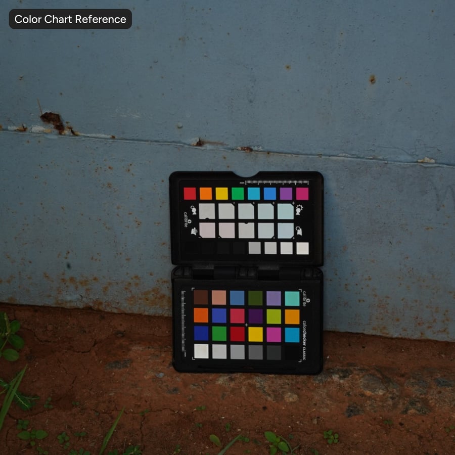 Painted Metal Wall with Streaks, Blue