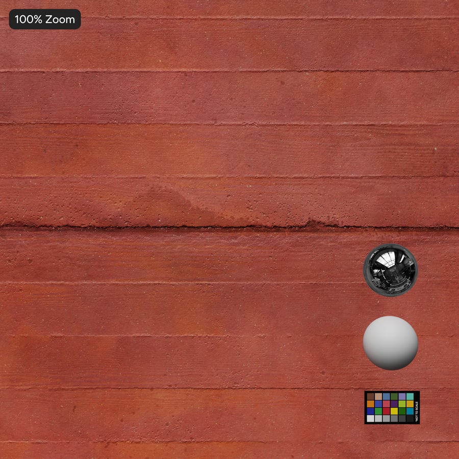 Mottled Matte Panel Concrete Texture, Red