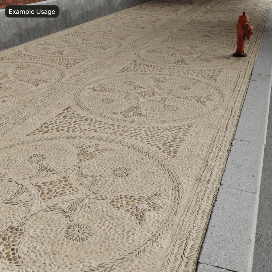 Texture de pavé décoratif Cobblestone