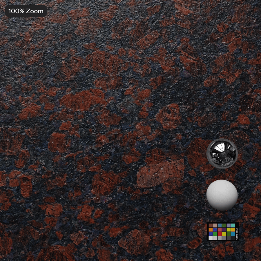 Polished Granite Stone Slab Texture, Red