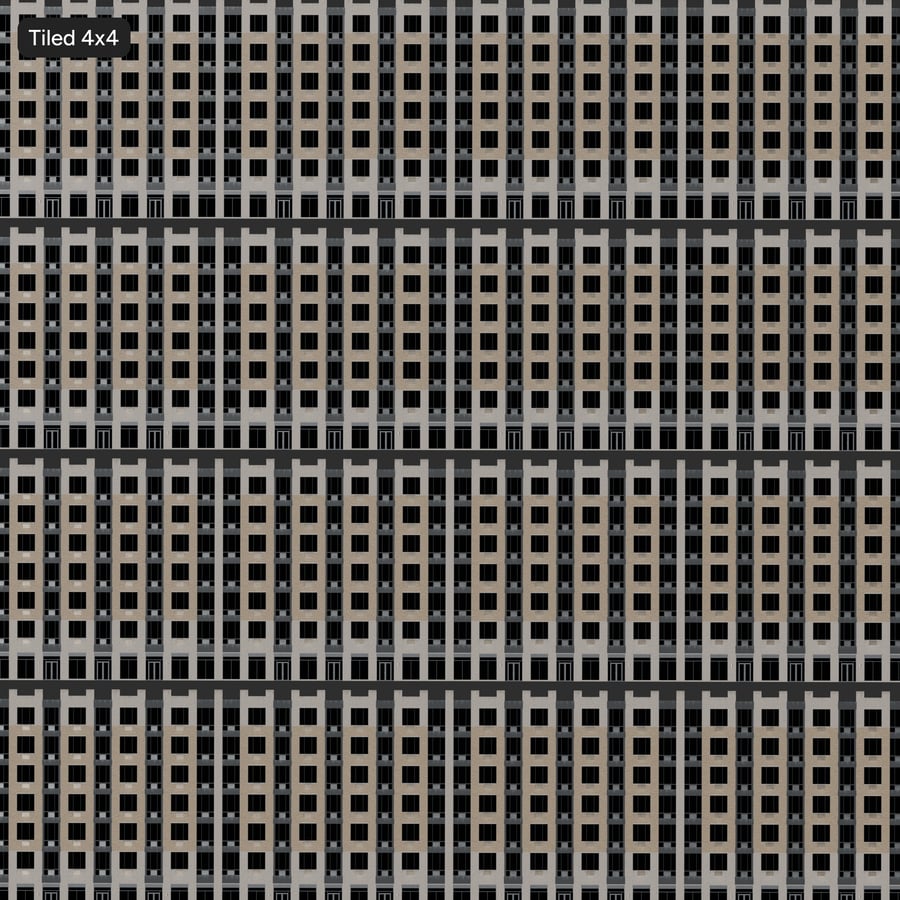 Moderne Ziegel-Gebäudefassade Wand Luftaufnahme-Textur, Beige