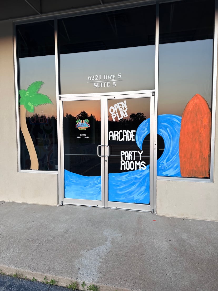 The Front Door of Central Arkansas Inflatables Indoor Park in Bryant