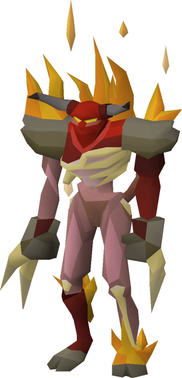 The original Tormented Demon game model with its flames visible