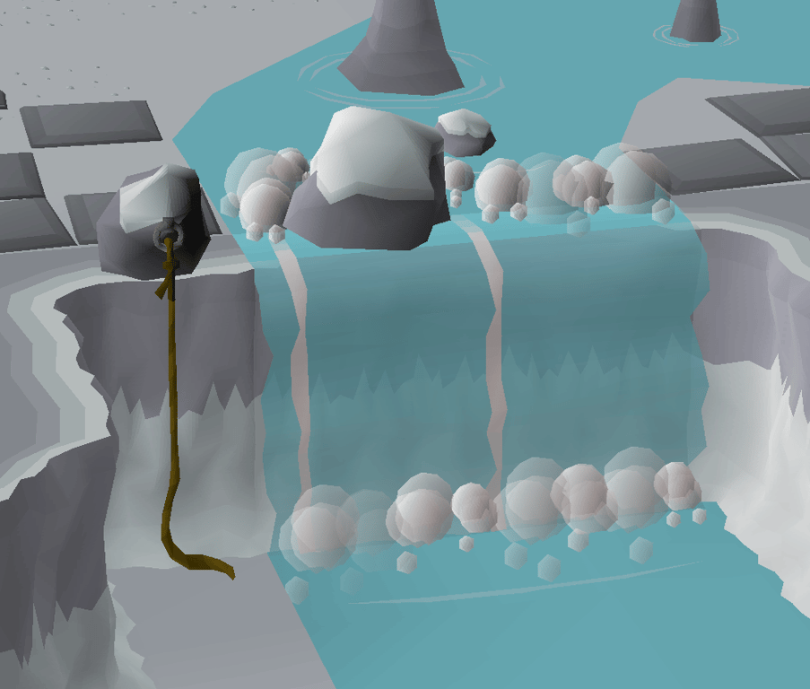 The rope descent used to enter Saradomin’s Encampment in God Wars Dungeon