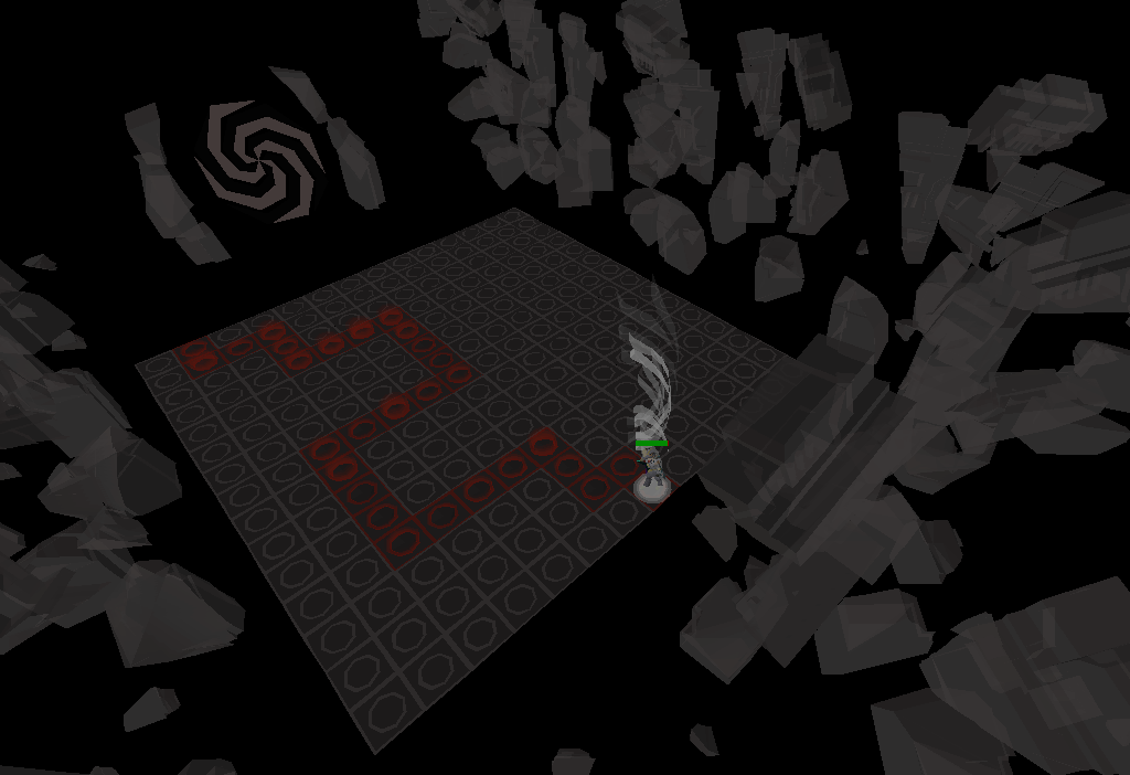 A player in Sotetseg’s Shadow Realm looking at the red maze path towards the portal