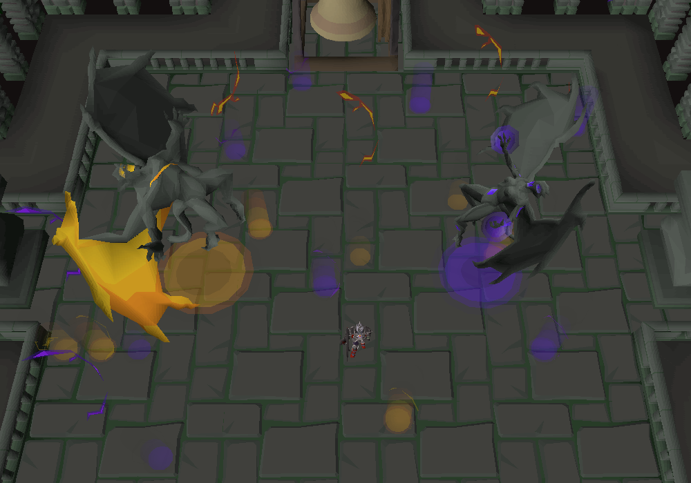 Lightning vortices covering parts of the Grotesque Guardians rooftop