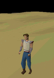 In-game animation of casting Superglass Make to turn sand and seaweed into molten glass