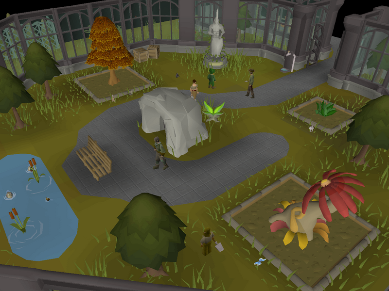 Intermediate Farming Guild area containing the herb patch and other level-65 facilities