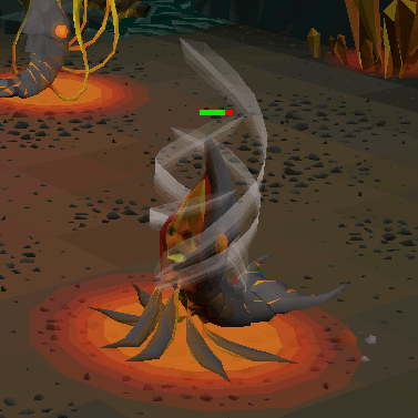 A Vanguard surrounded by a pale warning spiral as the difference between the three health bars approaches the reset limit