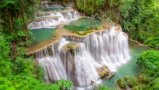 Kanchanaburi city in Thailand