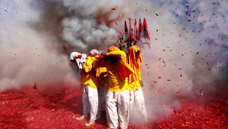 Phuket vegetarian festival event in Thailand