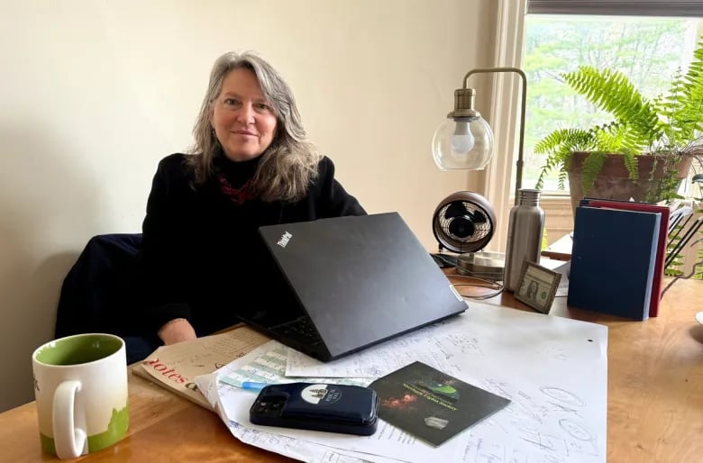 Person sitting at a desk