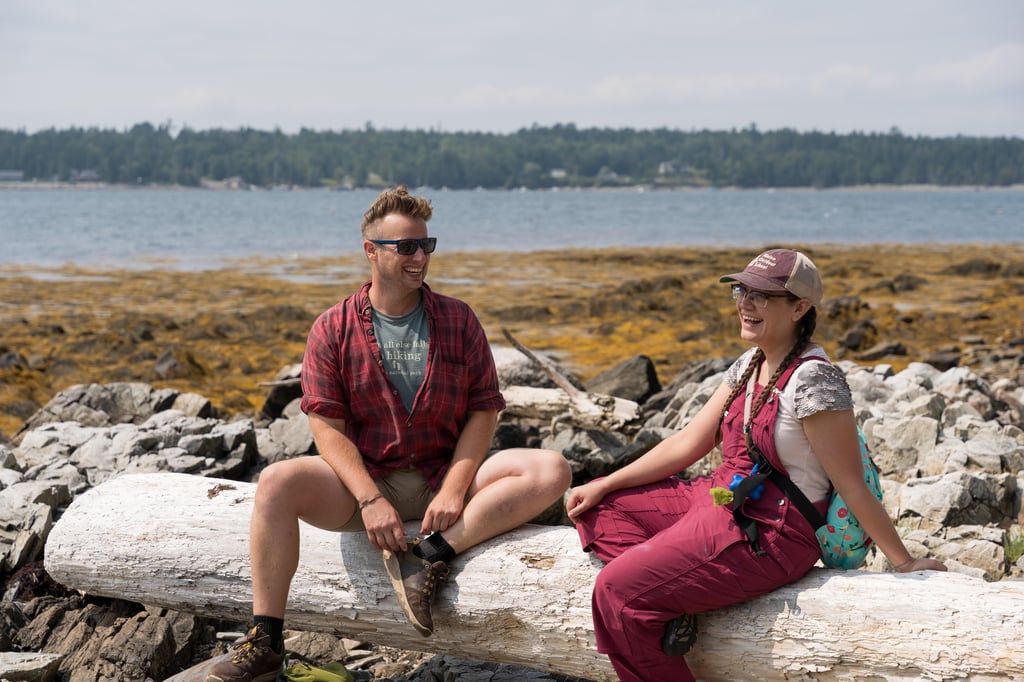 alumni relaxing on an island