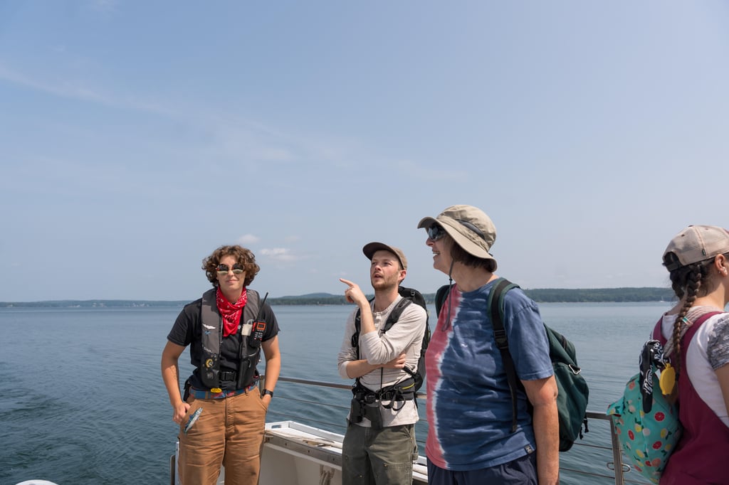 alumni on a boat