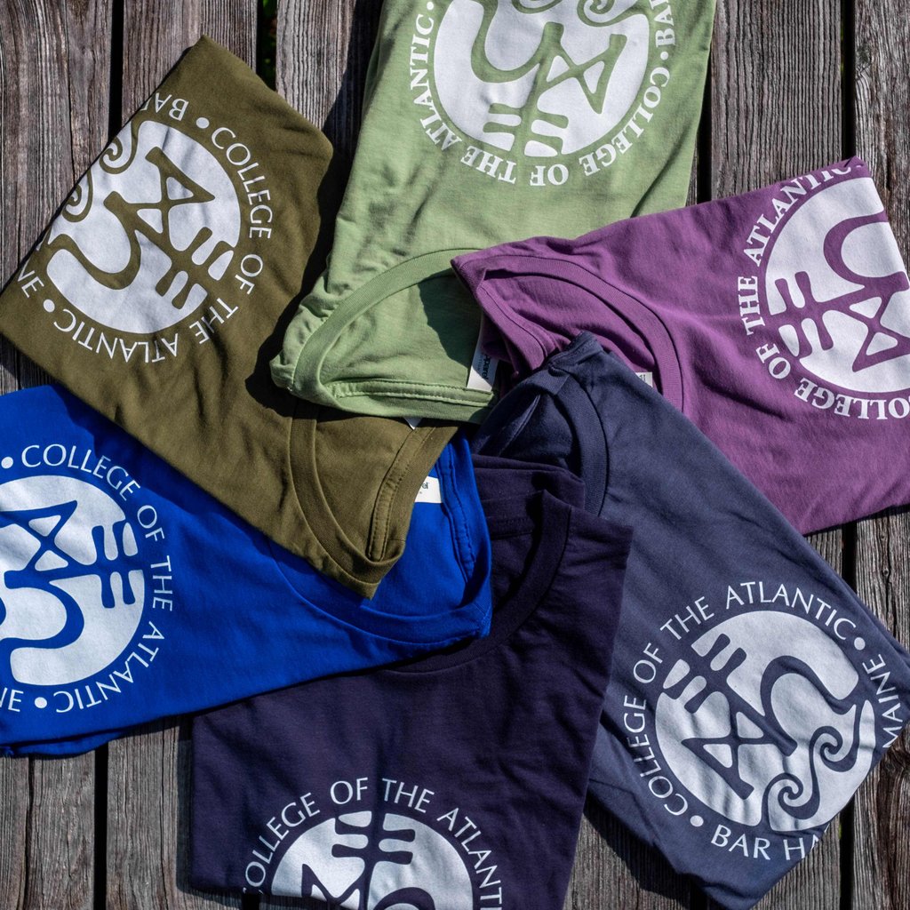 Colorful t-shirts with college logo