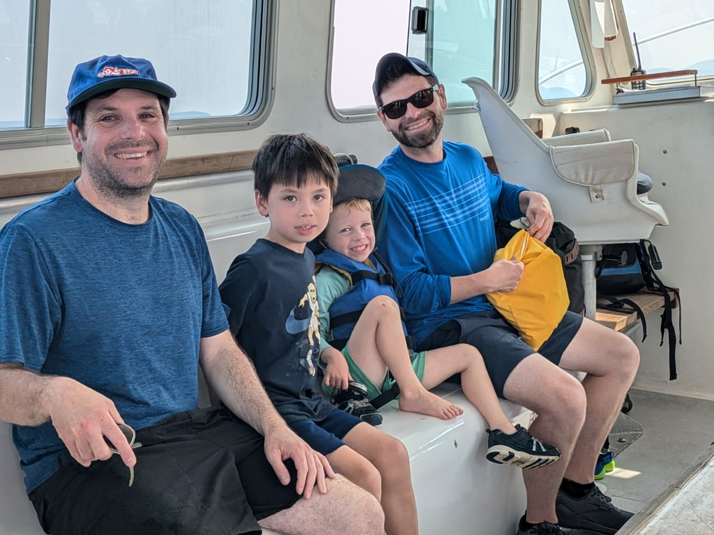 alumni on a boat