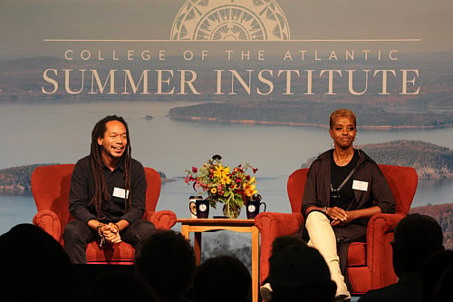 Two speakers at a summer institute.