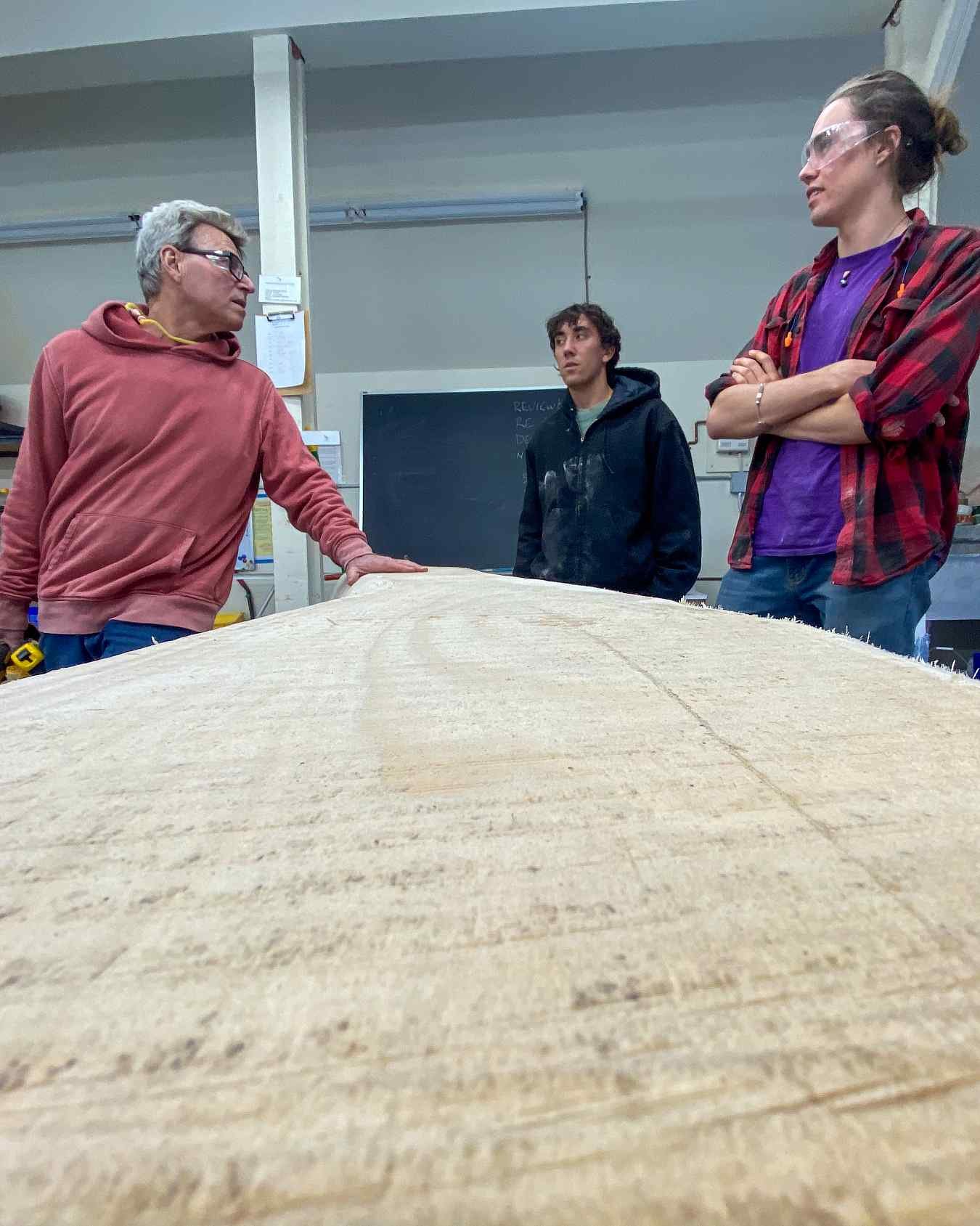 This Old House star Steve Thomas guides students in the Wood, Stone, and Steel course.