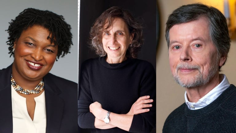 side by side portraits of three Summer Institute speakers