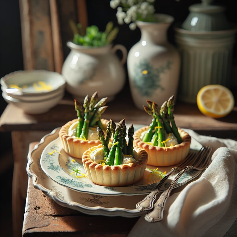 Savory Breakfast Tarts with Goat Cheese and Asparagus