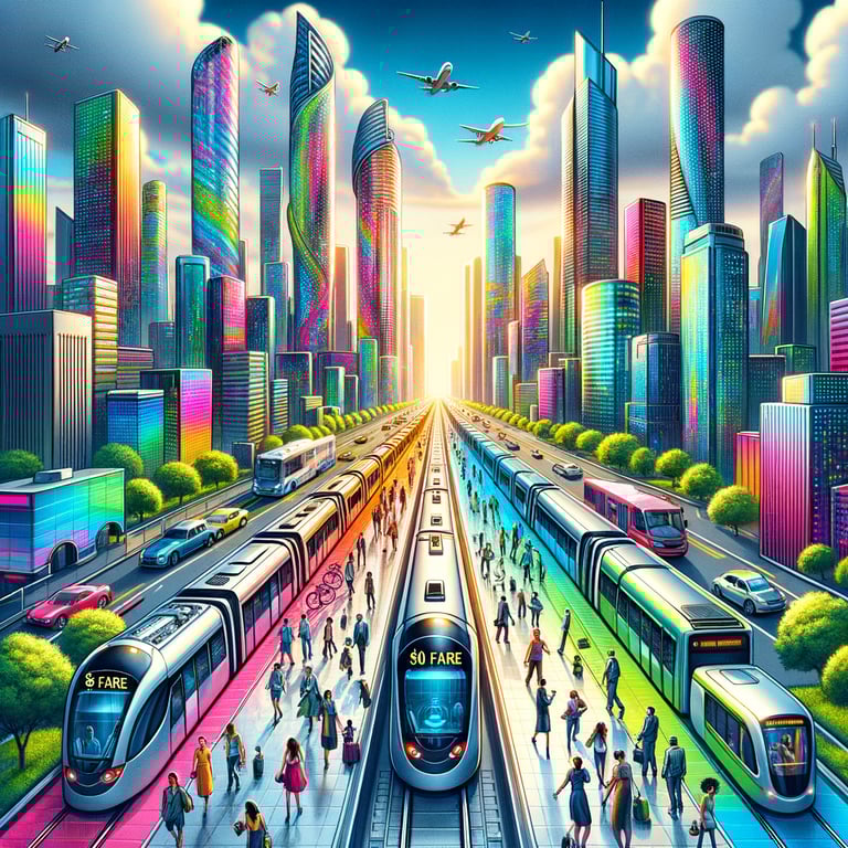 How would cities function if public transportation were free?