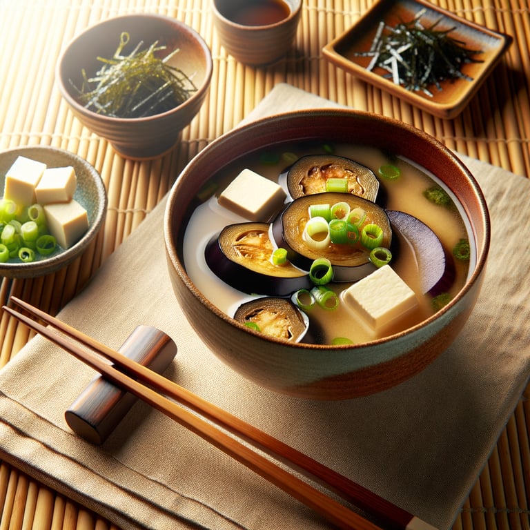 Japanese Miso Eggplant Soup