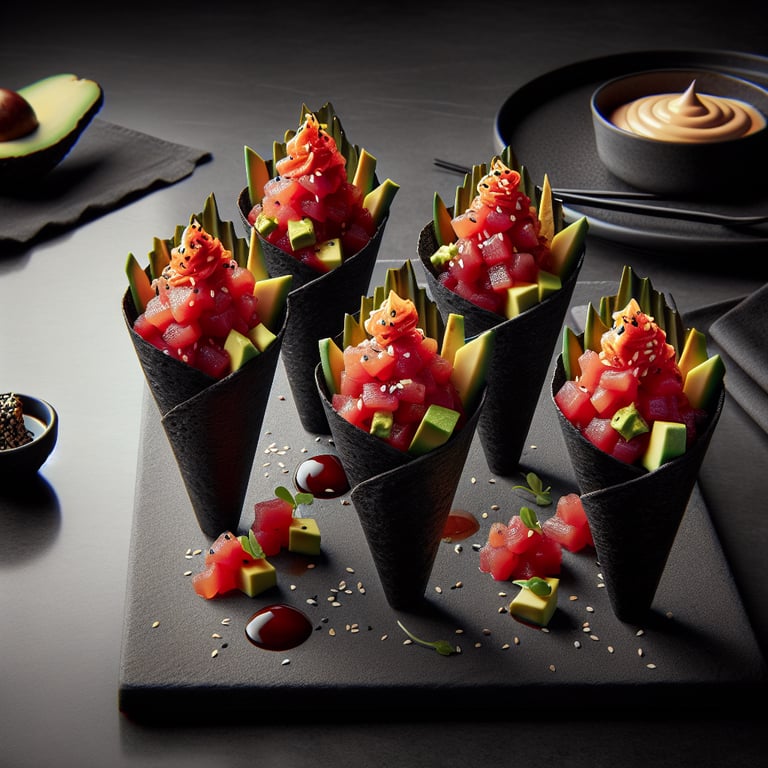 Spicy Tuna Tartare Cones