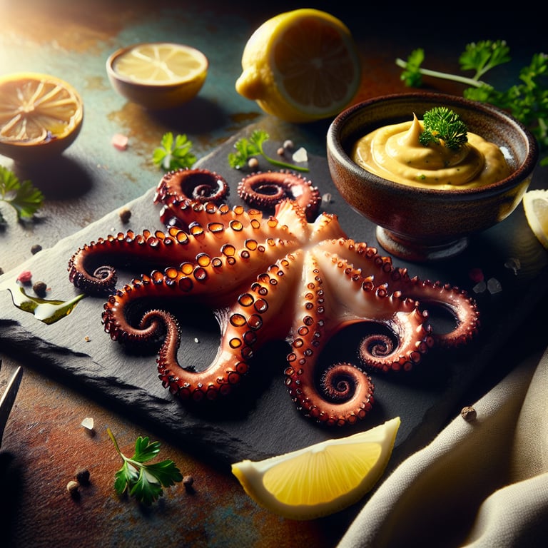 Charred Octopus with Lemon Aioli