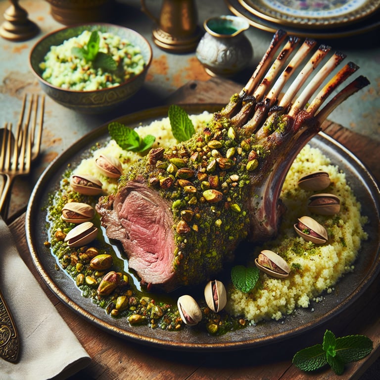 Pistachio-Crusted Rack of Lamb