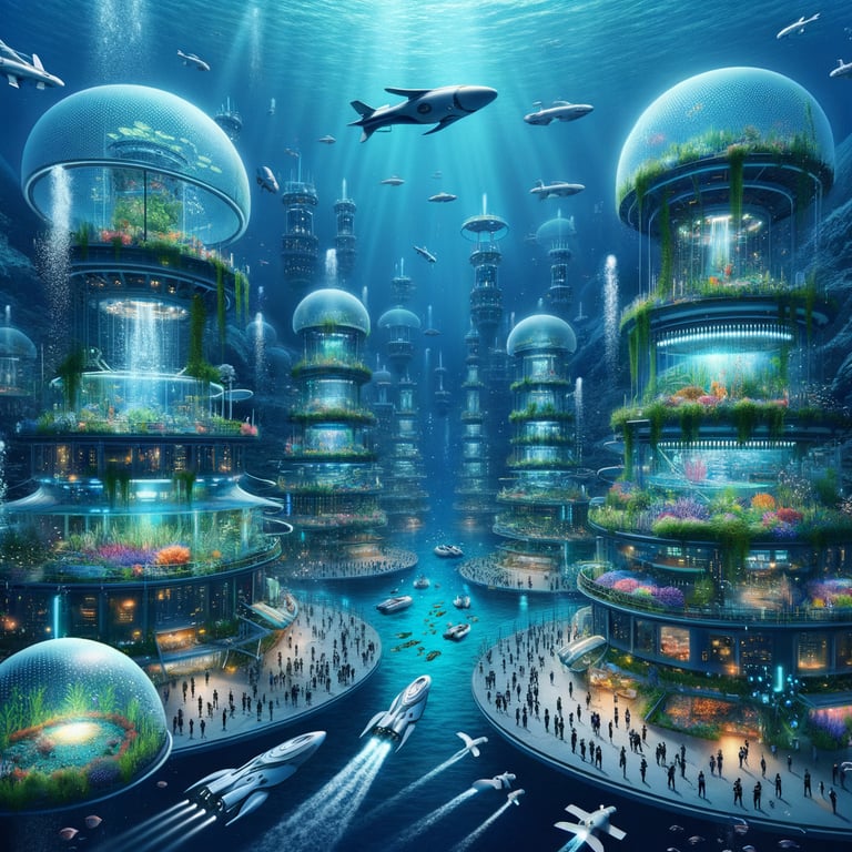 How could we use the deep ocean floor for sustainable living?