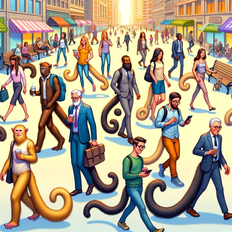 What if humans had tails like monkeys?