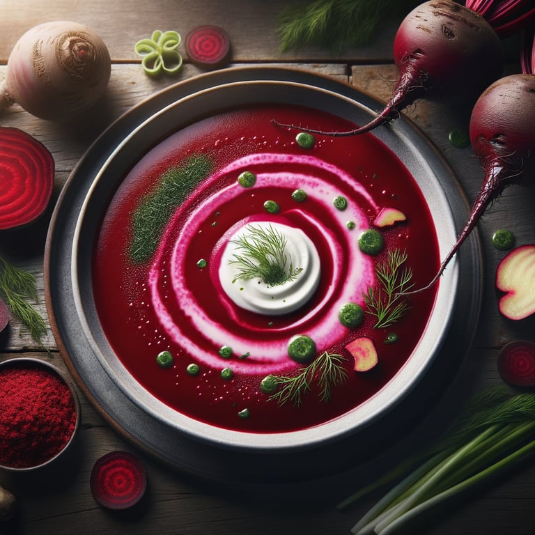 Roasted Beet and Ginger Soup