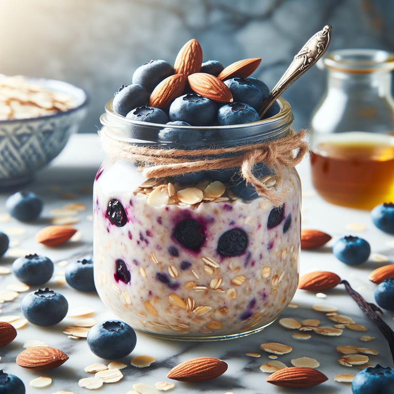Blueberry Almond Overnight Oats
