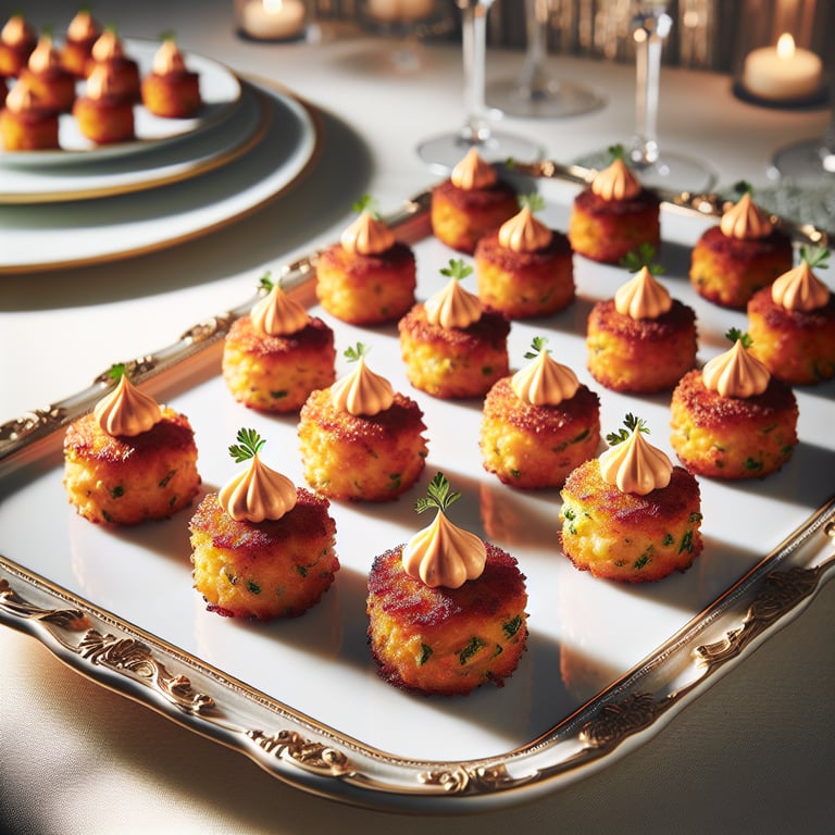 Mini Crab Cakes with Spicy Aioli