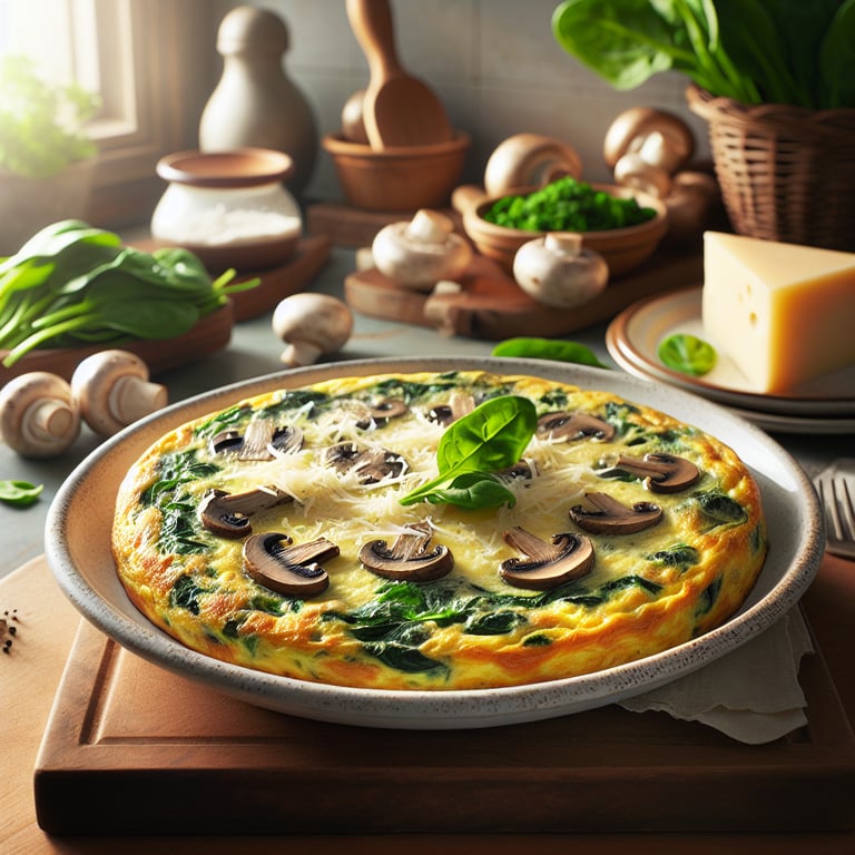 Mushroom and Spinach Frittata