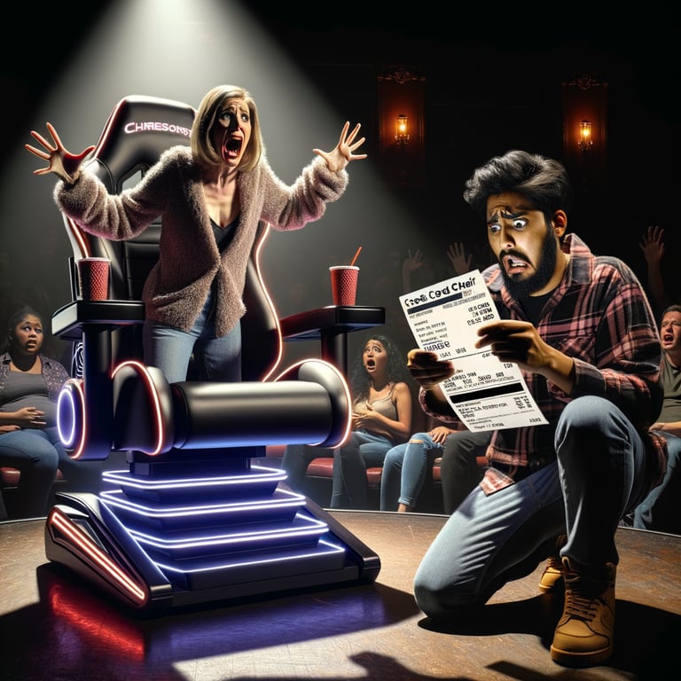 My boyfriend bought a $5000 gaming chair by maxing out his credit card