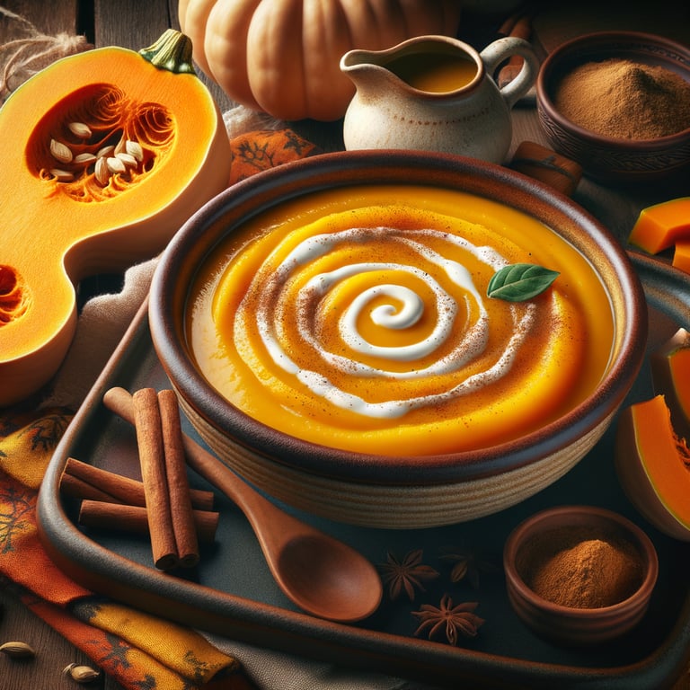 Butternut and Acorn Squash Soup