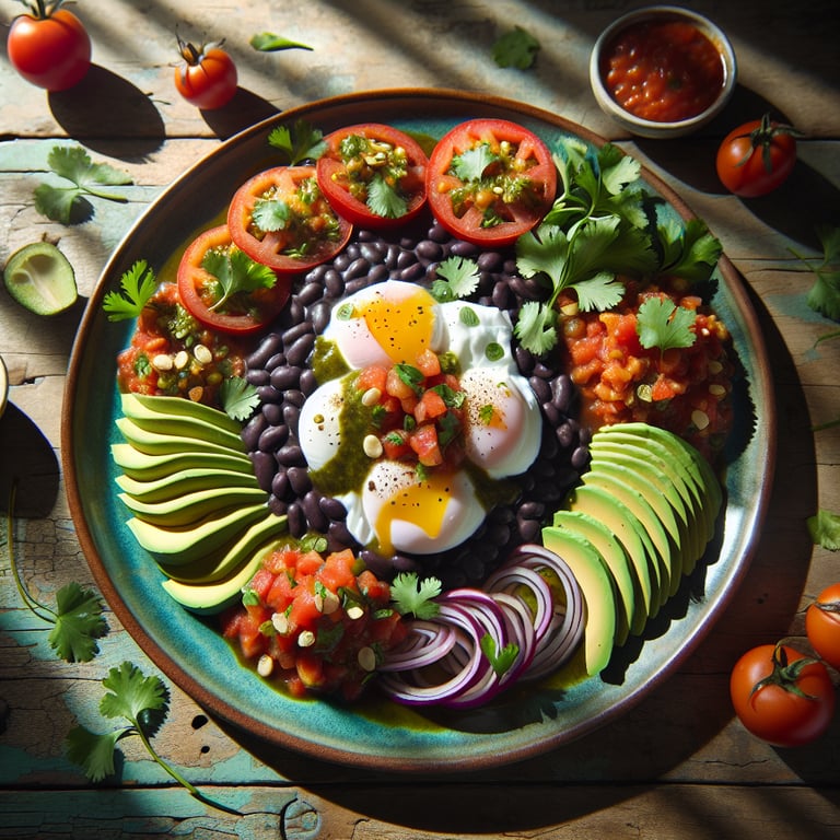 Huevos Rancheros with Blue Corn Tortillas