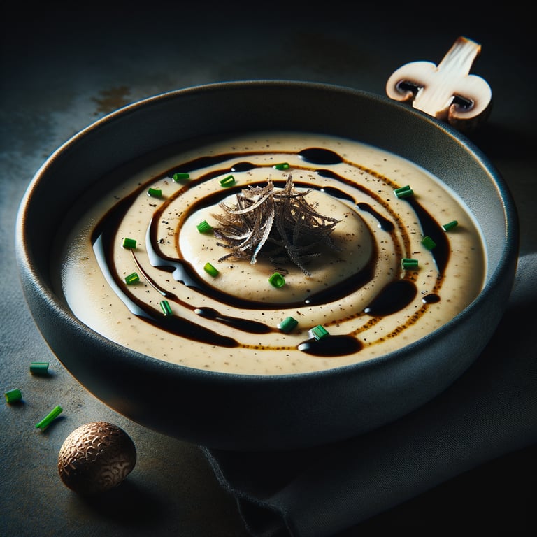 Cream of Mushroom Soup with Truffle Oil