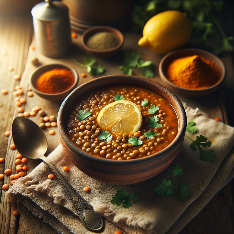 Spiced Lentil Soup with Lemon