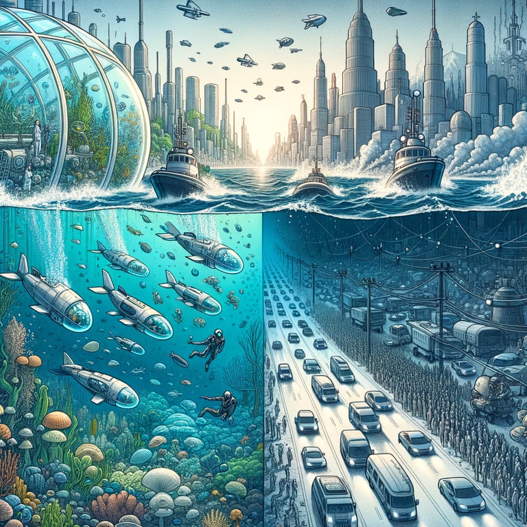 Why would humans choose to live underwater instead of on land?