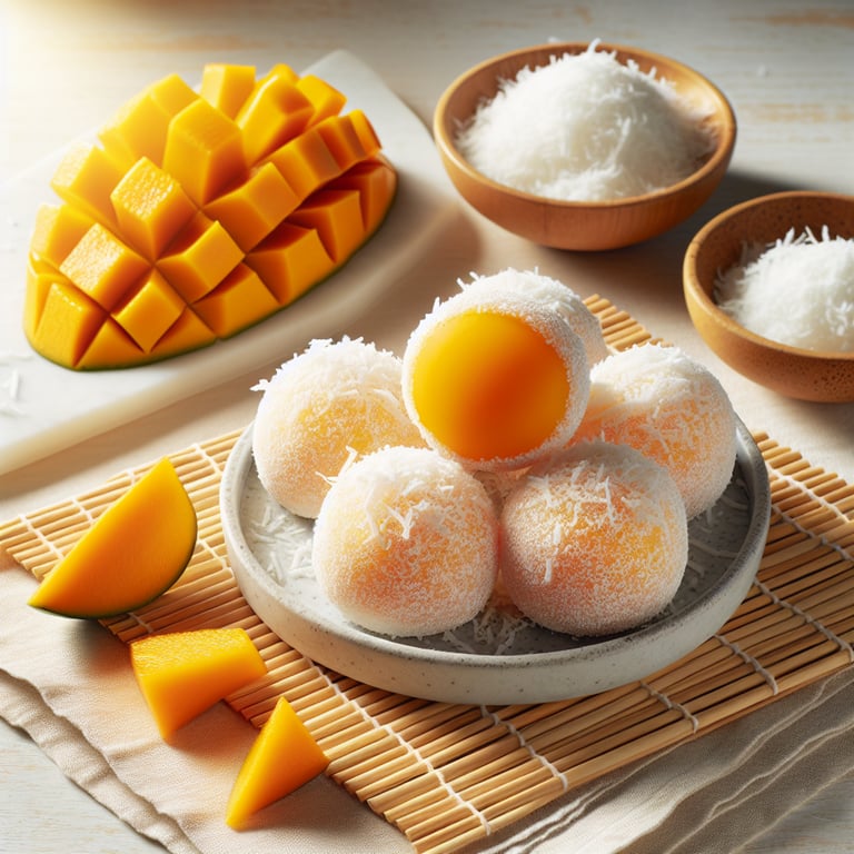 Coconut Mango Mochi