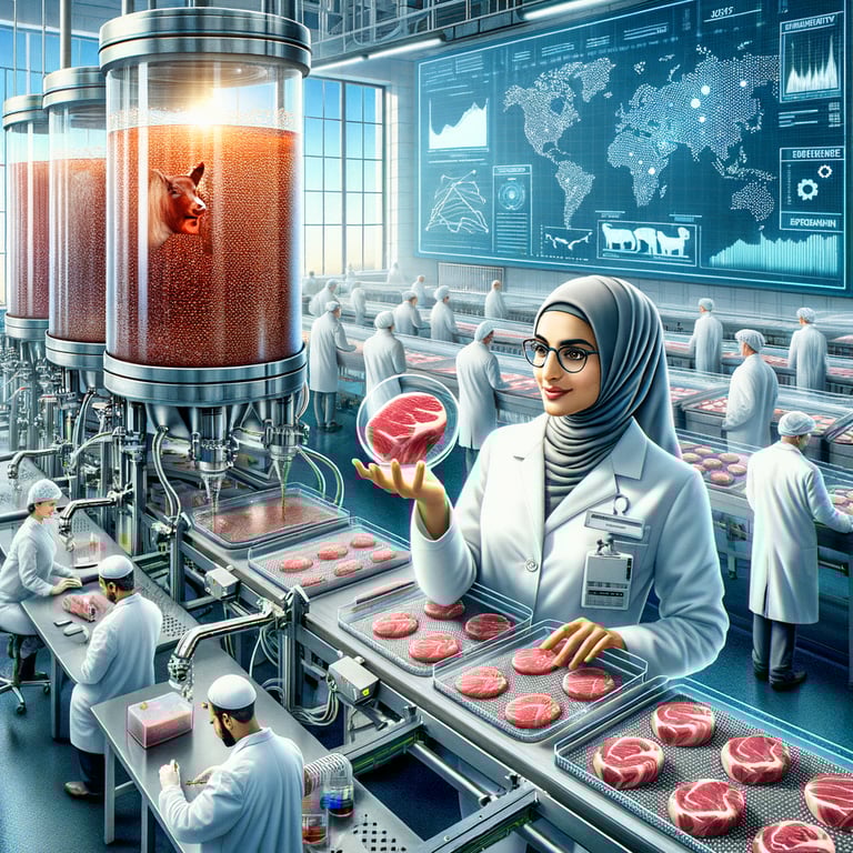 How would food production change if meat could be grown in laboratories?