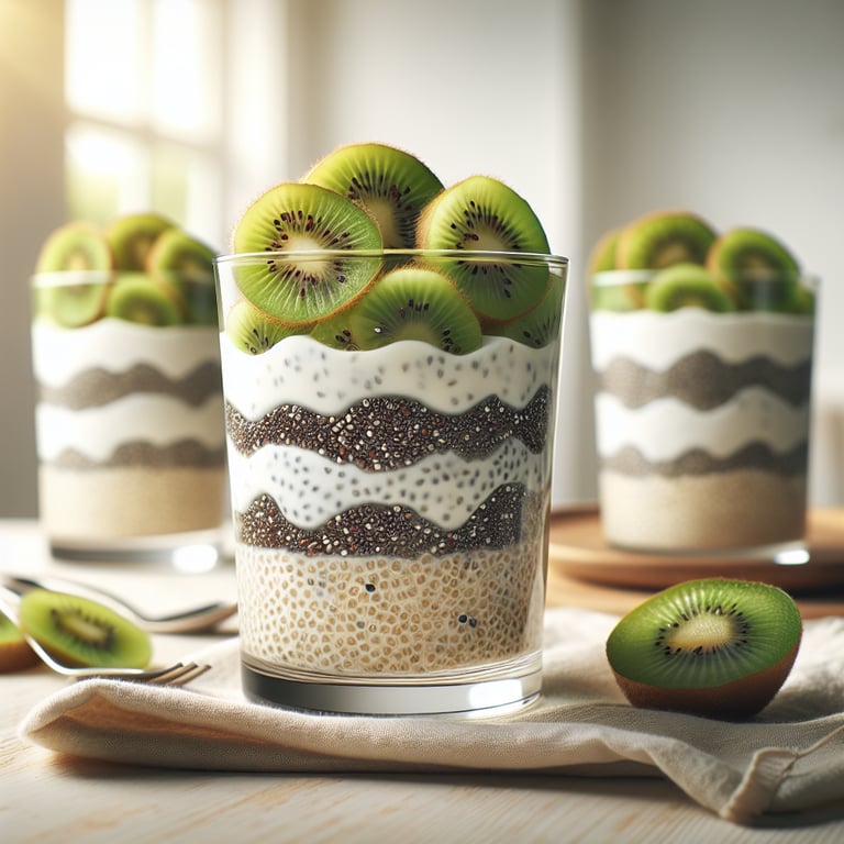 Quinoa and Chia Seed Pudding with Kiwi